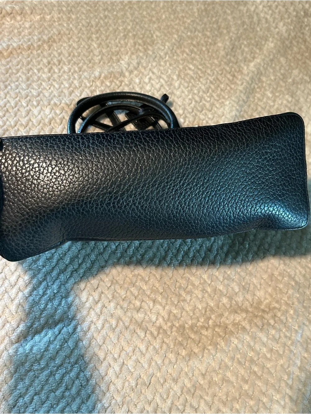 kate spade Black Pebbled Leather Satchel with Crossbody Strap